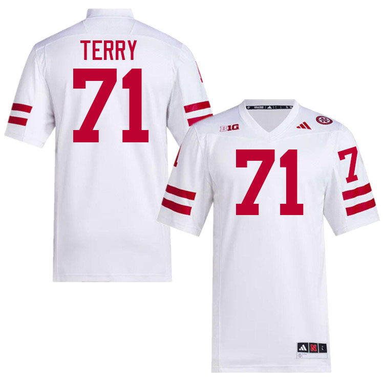 Nebraska Cornhuskers #71 Tyson Terry College Football Jerseys Stitched-White